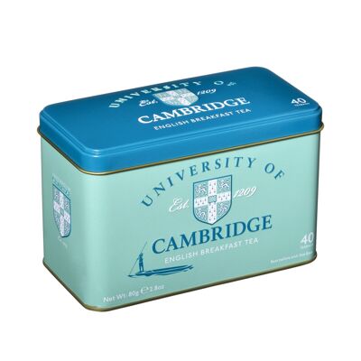 University of Cambridge English Breakfast Tea Tin, 40 Bags