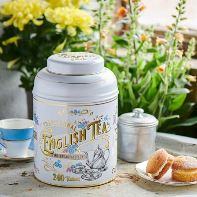 Scatola da tè vittoriana vintage decaffeinata, 80 bustine di tè