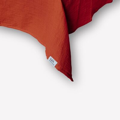 Tovaglia in mussola "Angelina" • Rosso rame