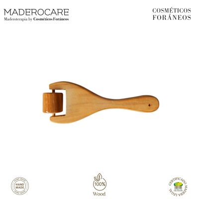 Masseur facial | Thérapie par le bois | Mini rouleau lisse pour le visage (13 x 3 cm)