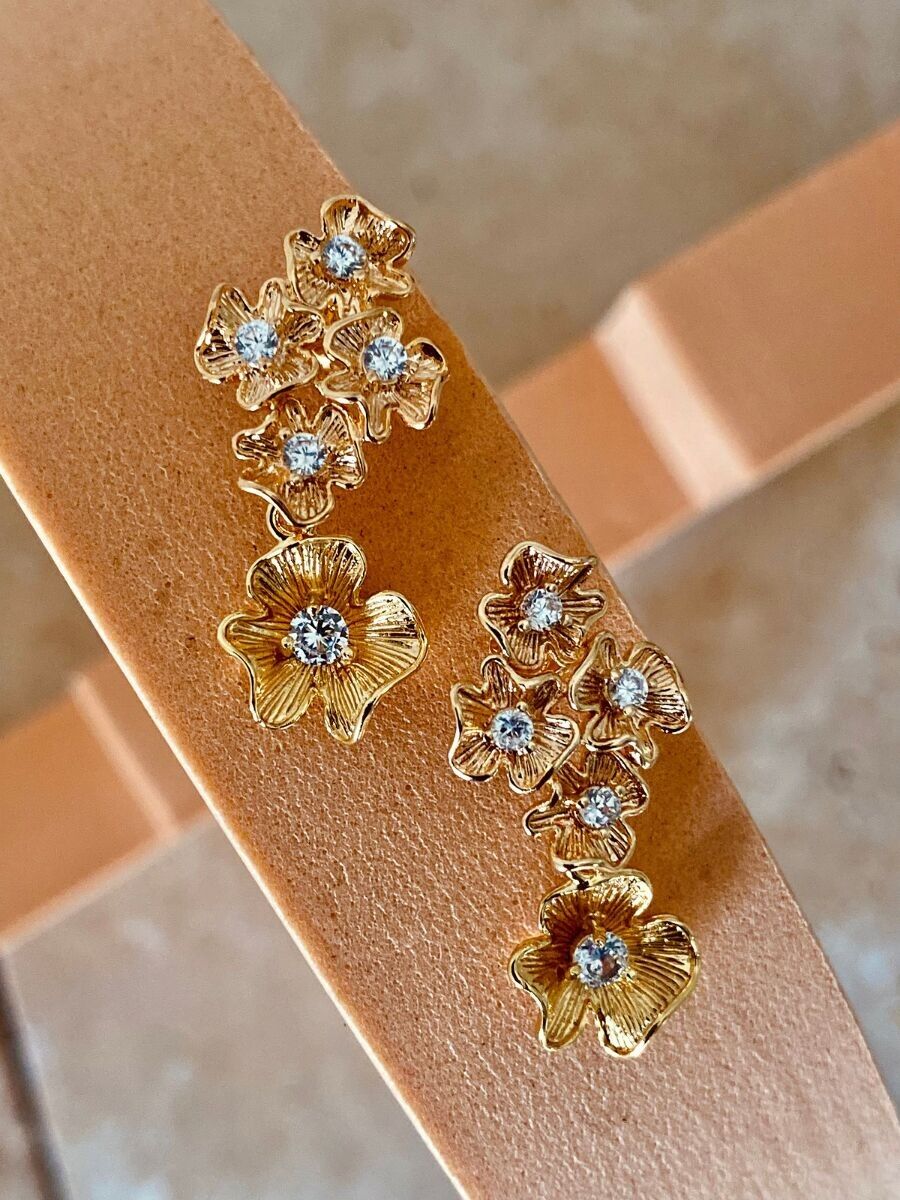 Orecchini a bottone FLOWER POWER