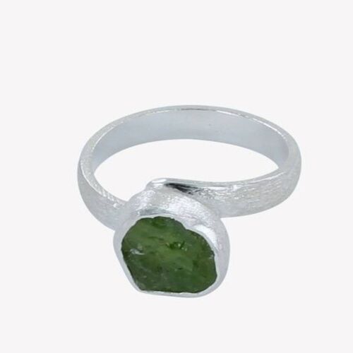 Rough Peridot Ring