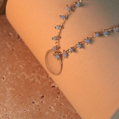 ORNELLA-Halsband – Rosenkranz- und Perlmuttkette