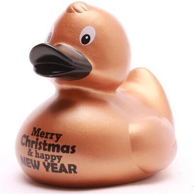 Patito de goma Feliz Navidad y Próspero Año Nuevo - patito de goma
