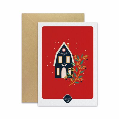 Christmas house - Postcard