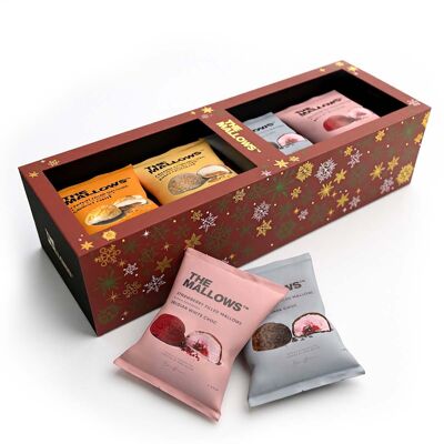 CAJA DE REGALO DE 8 MALVAS RELLENAS DE FRESA Y CARAMELO – EDICIÓN DE INVIERNO