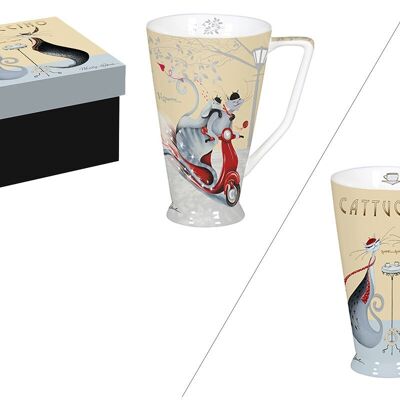 TAZA DE PORCELANA 500 ML – CATTUCCINO CATITUDES, M.ROBERTSON