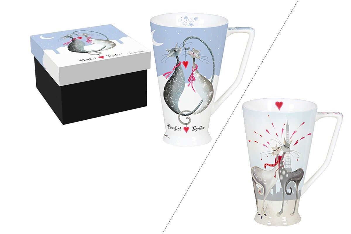 TAZZA IN PORCELLANA 500 ML – DUO D'AMORE CATITUDES, M.ROBERTSON