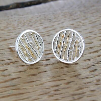 Sterling Silver Birch Earrings