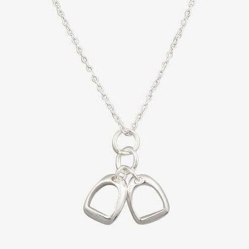Two Stirrup Charm Necklace