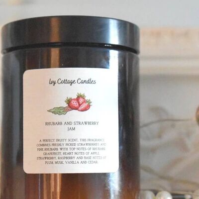 Strawberry and Rhurbarb Jam Soy Candle
