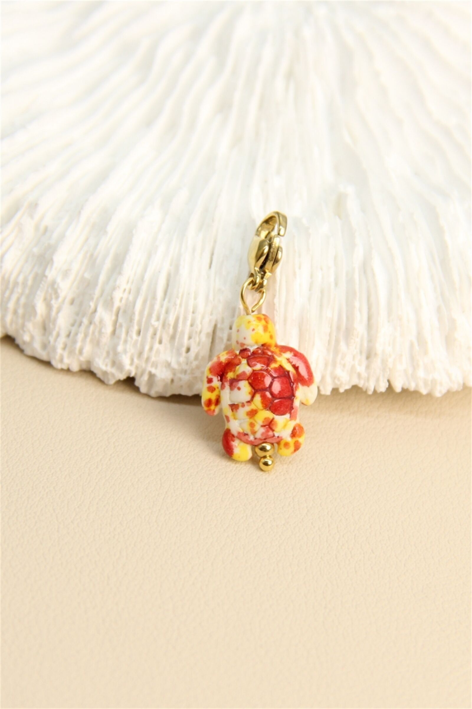 Stainless Steel Colorful Turtle Pendant