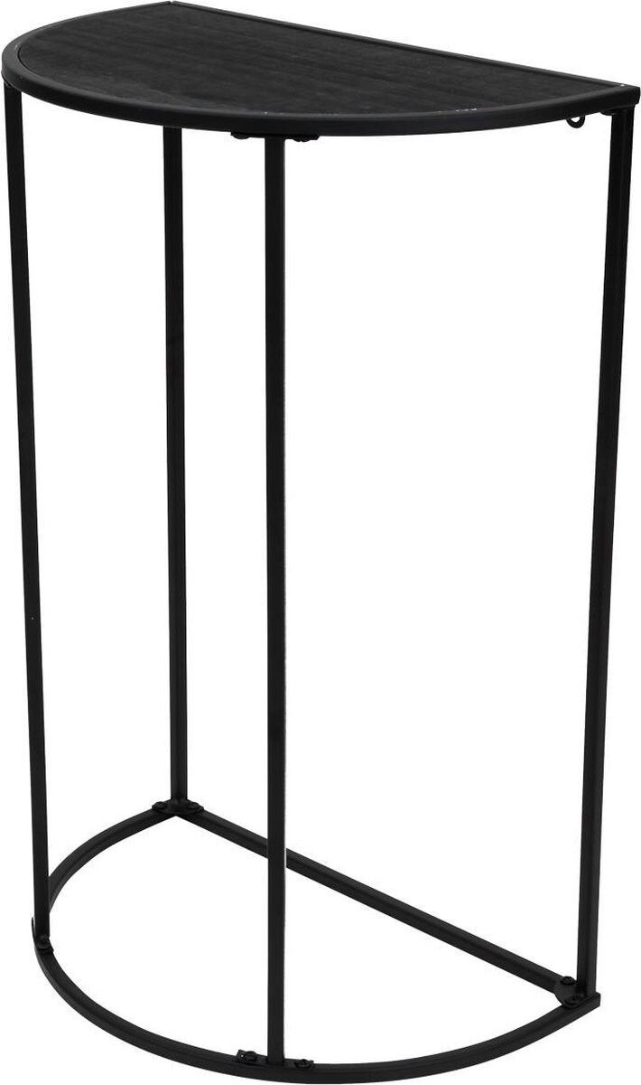 Halbrunder Beistelltisch - schwarz