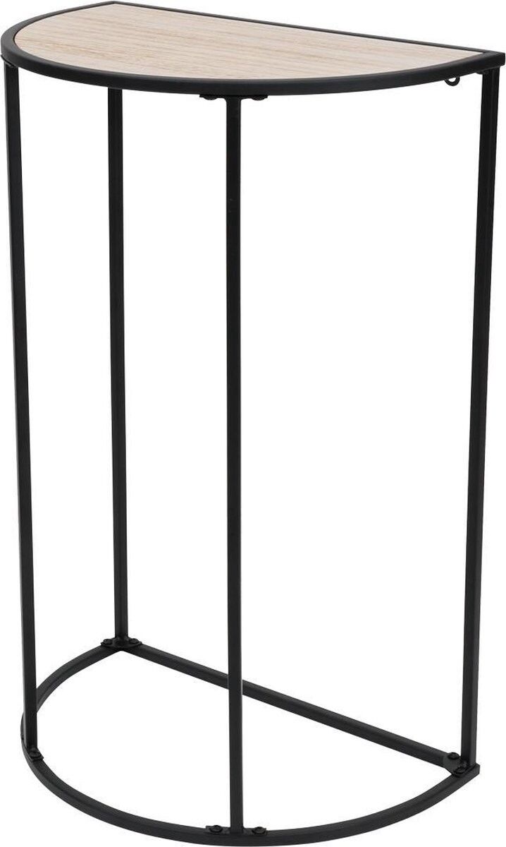 Halbrunder Beistelltisch - Braun