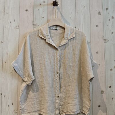 REF 83531 CAMISA LINO 100 % MANGA CORTA