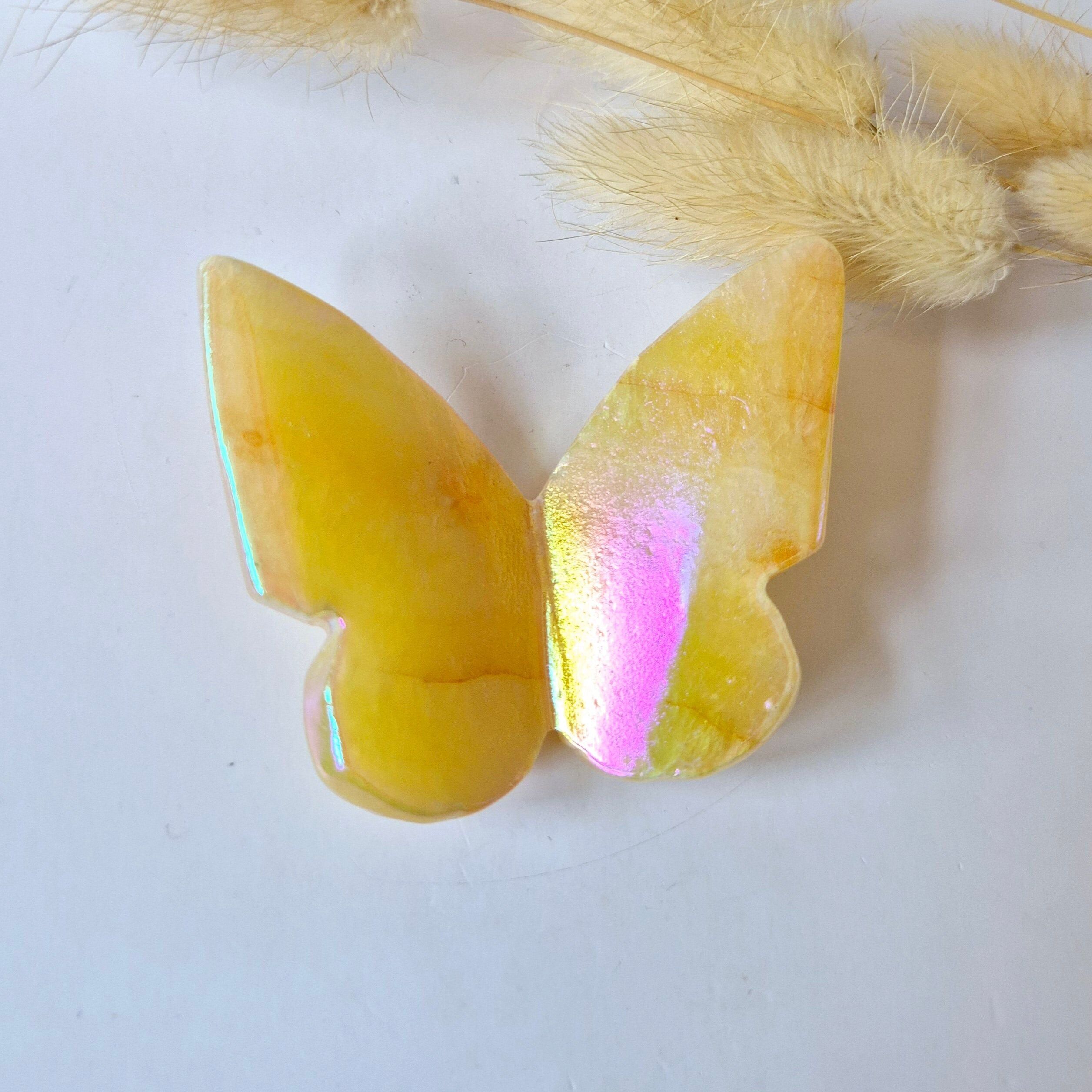Gemma Angelo Aura Farfalla 6x5 cm – Calcite Gialla