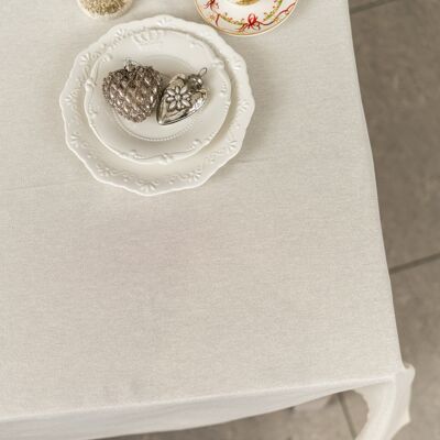 Tovaglia rettangolare, misto policotone, stampata.| Liso Crudo Oro