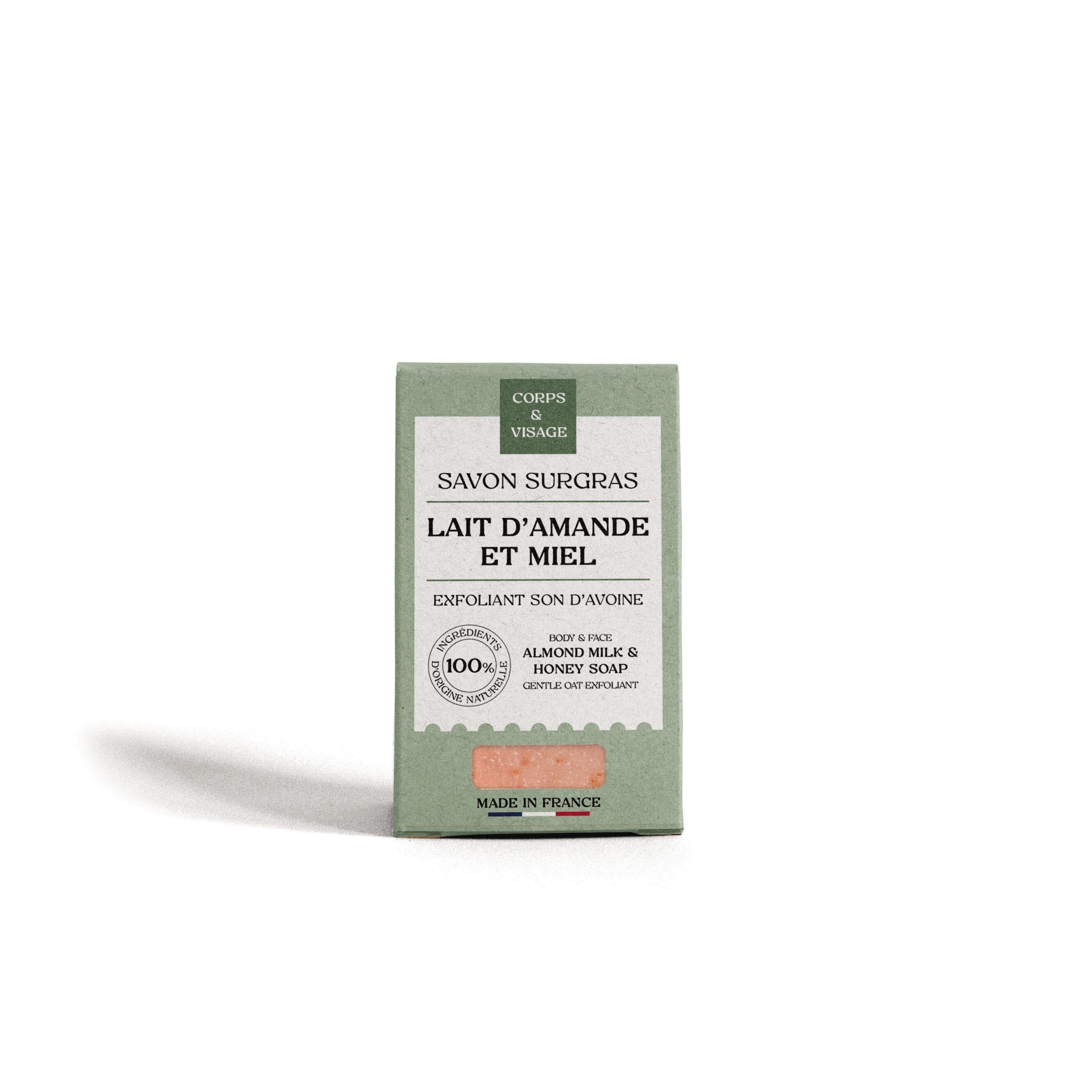 Savon surgras Lait d’amande et Miel - 100g - COSMOS Organic