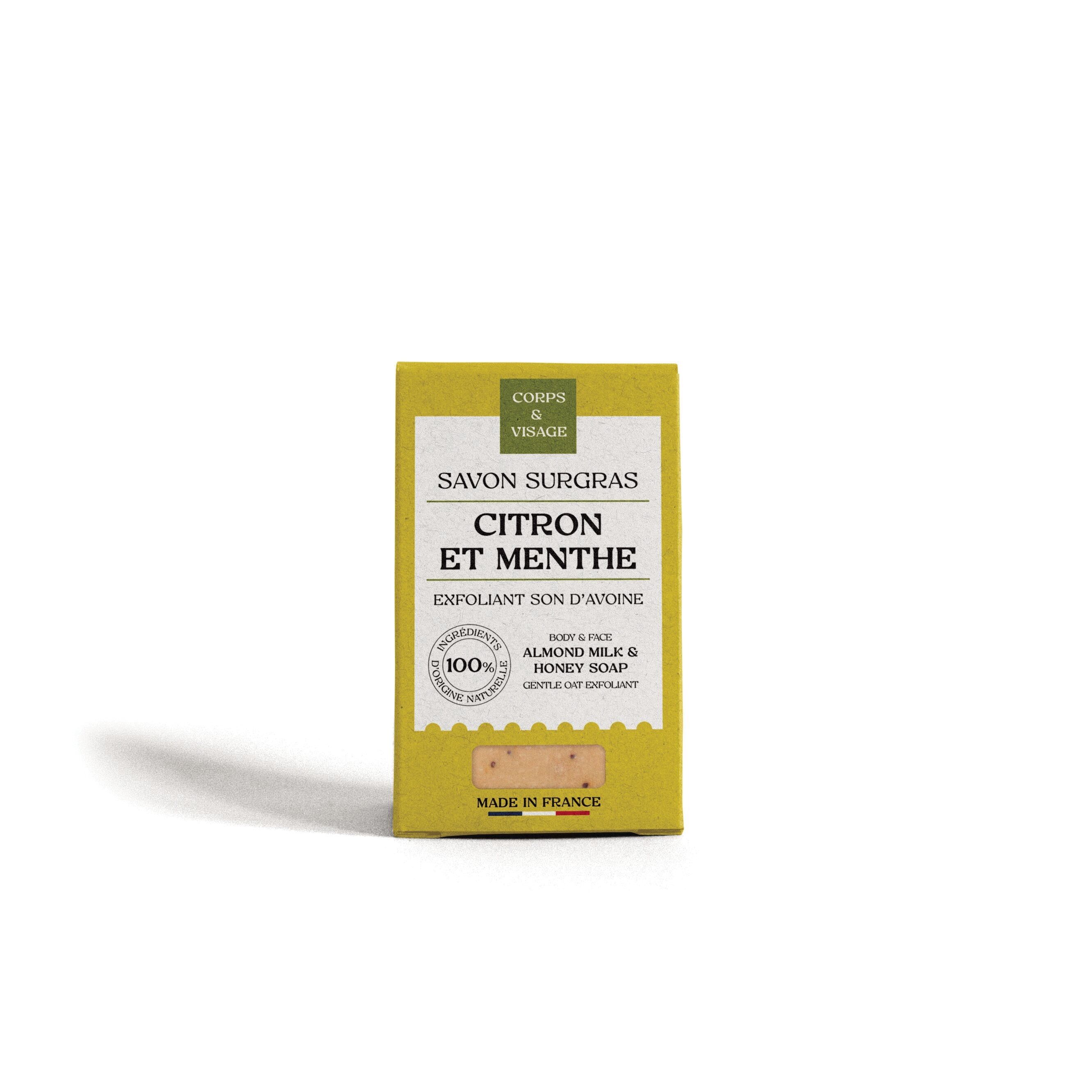 Savon surgras Citron et Menthe - 100g - COSMOS Organic