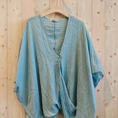 RIF 86068 BLUSA OVERSIZE 100% LINO
