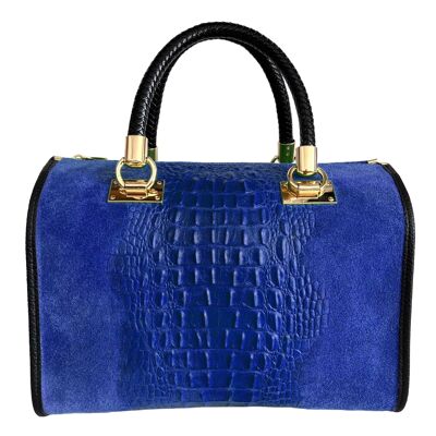 Modarno Sac femme - Sac à main en cuir suédé imprimé crocodile