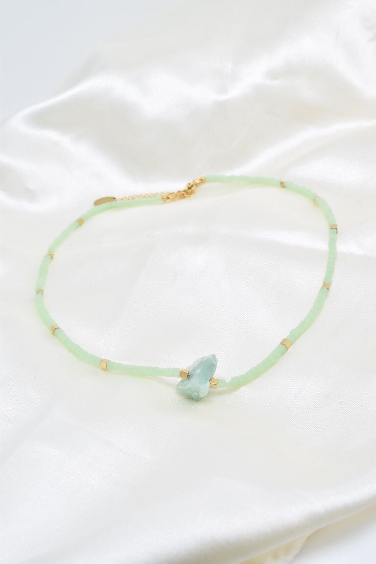 Edelstahl-Steinkette - BJ210258OR-VR