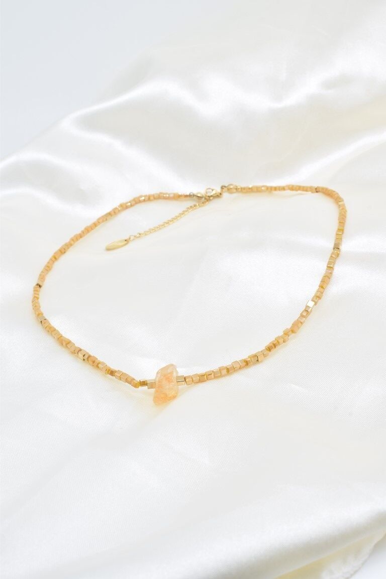 Edelstahl-Steinkette - BJ210258OR-MOU