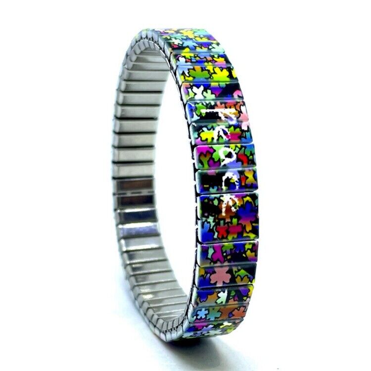 Stainless steel designer bracelet 10mm handmade in London - Hippie wild forest