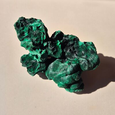 Malachite œil de chat, pierre précieuse rare et brute, 130 g