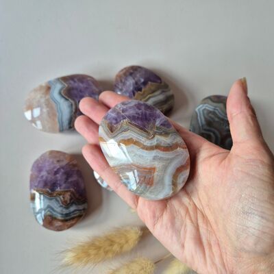 Pierre précieuse en agate améthyste, 130 g – Pierre précieuse spirituelle