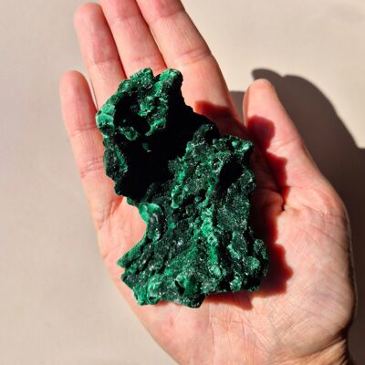 Malachite œil de chat, pierre précieuse rare et brute, 100 g