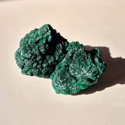 Malachite œil de chat, pierre précieuse rare et brute, 124 g