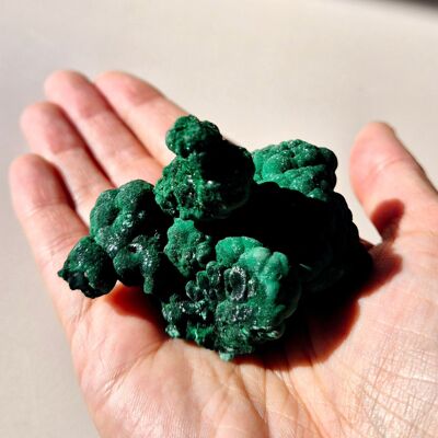 Malachite œil de chat, pierre précieuse rare, brute, 130 g (2)
