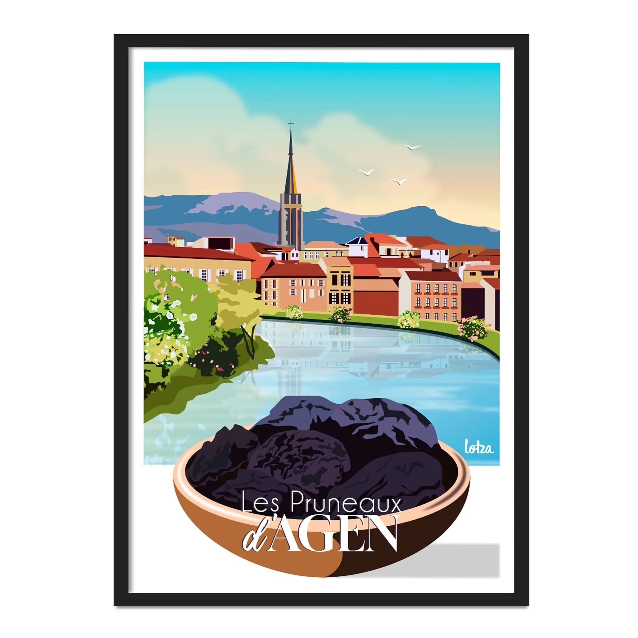 Poster delle prugne di Agen