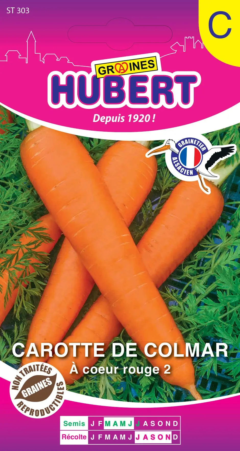 Buy wholesale Colmar Red Heart Carrot Seeds - 6 grams