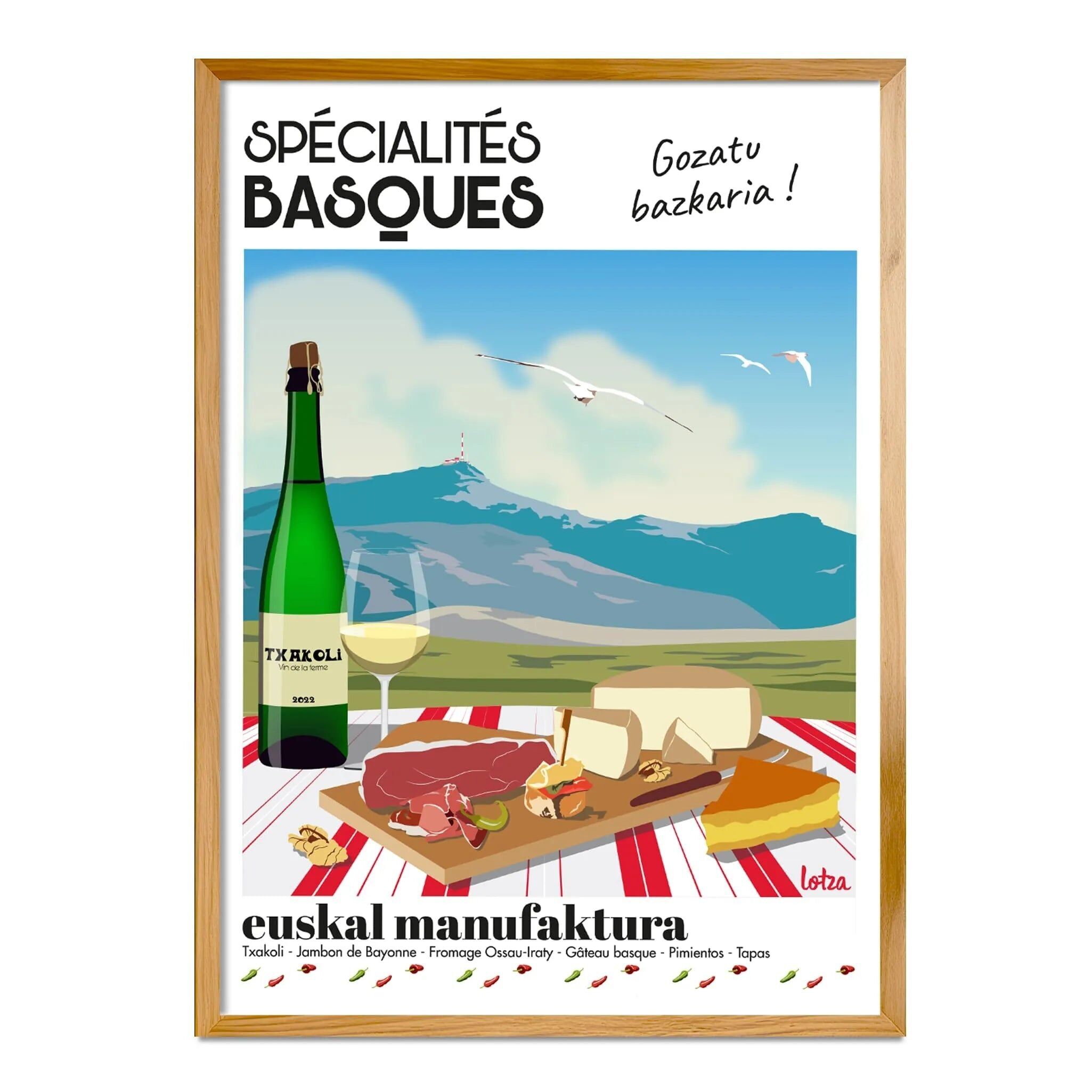 Baskische Spezialitäten Poster