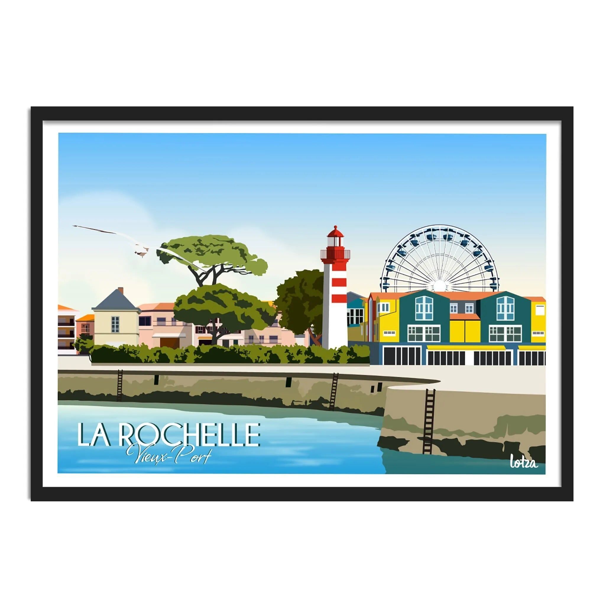 La Rochelle - Altes Hafenplakat