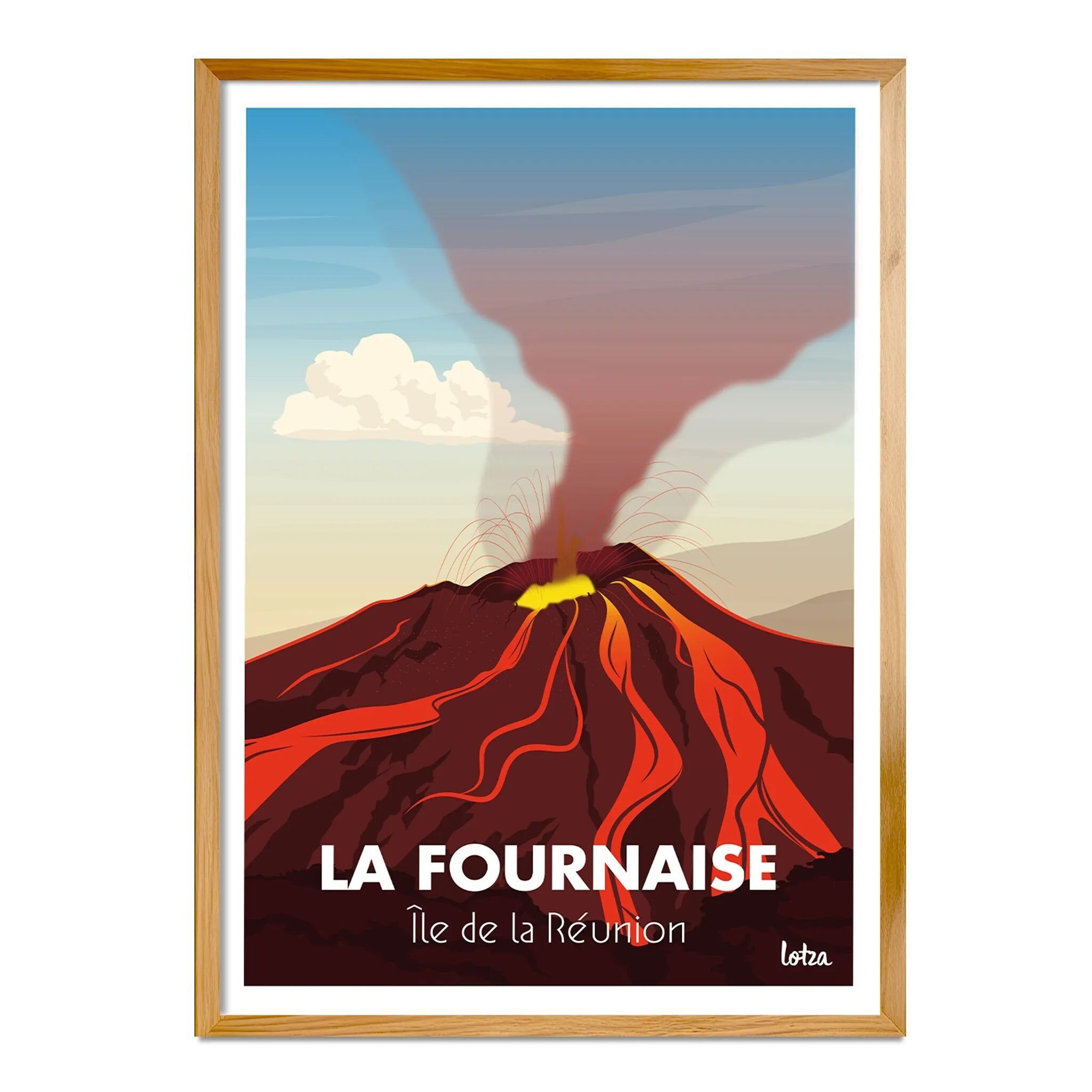 Poster der Insel La Réunion – Piton de la Fournaise
