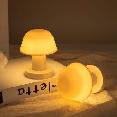 Lampe de table champignon – Veilleuse et lumière d'ambiance portable