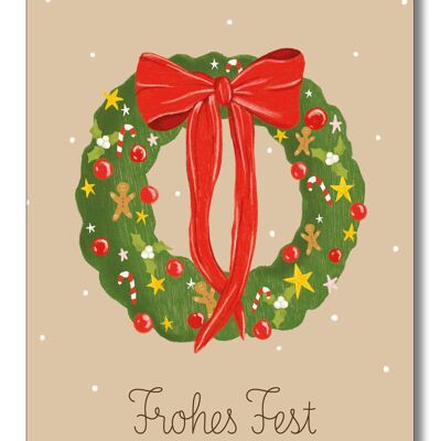 wreath happy holidays