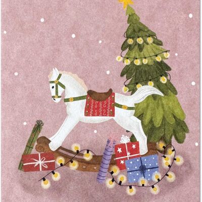 Caballo balancín navideño