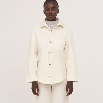 Chemise en jean ajustée crème Agenda