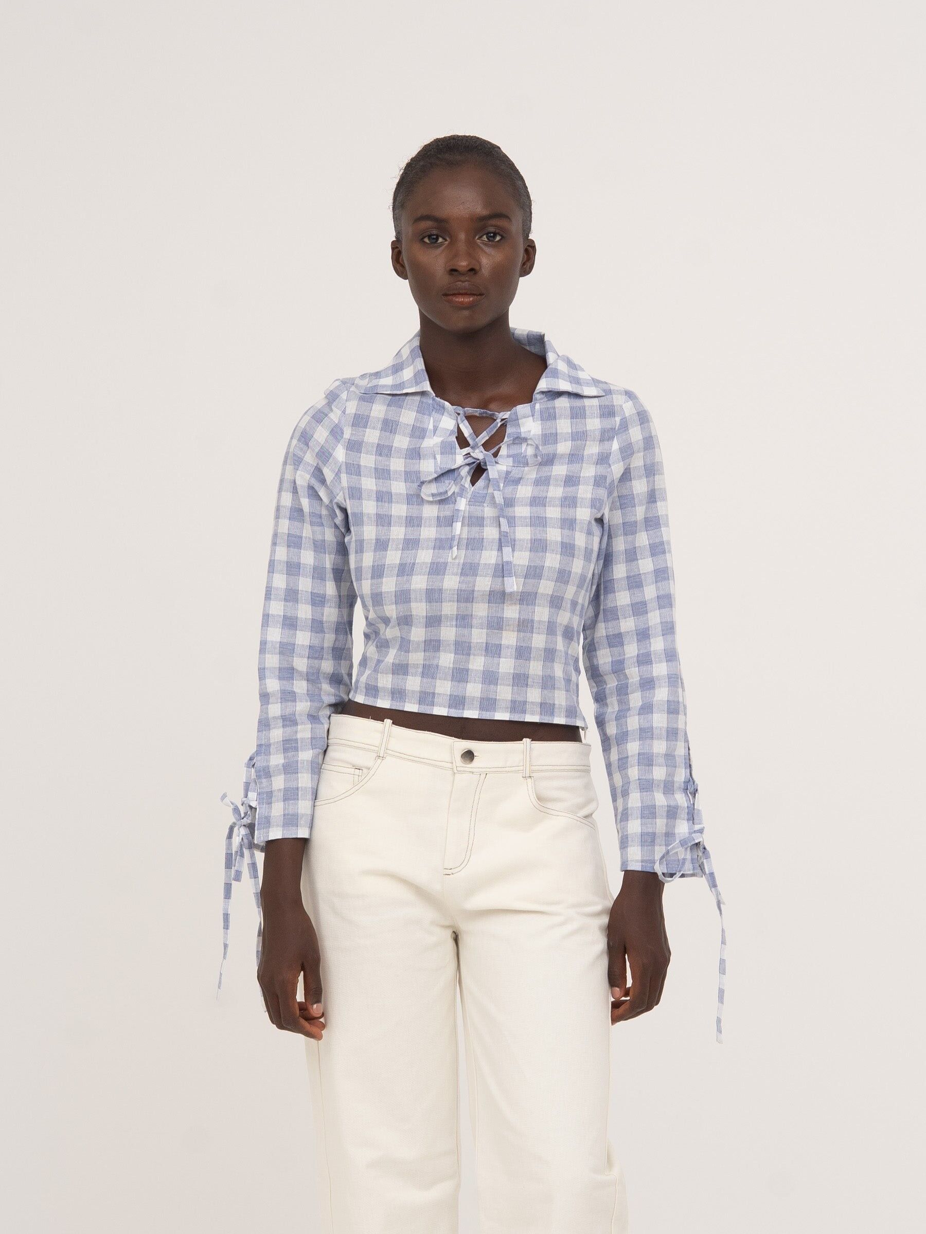 Camicia a quadri blu "Commuted"