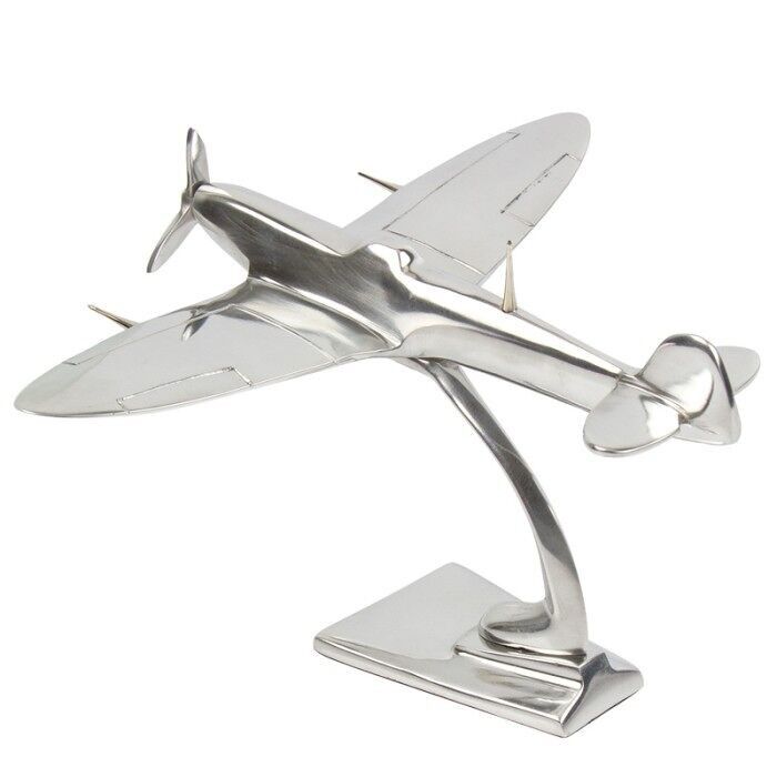 Scultura Spitfire in alluminio, 21 cm