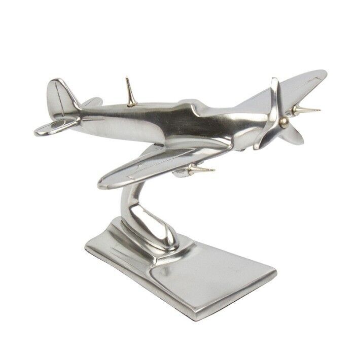 Scultura Spitfire in alluminio, 13 cm