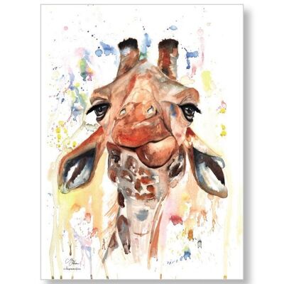 Torchon girafe coloré de Meg Hawkins