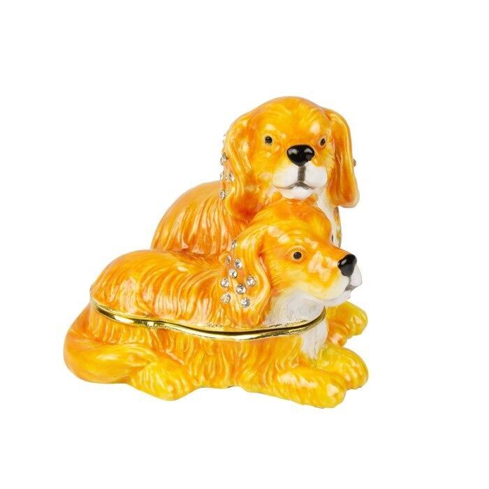 Coppia di cani cloisonné, 6 cm
