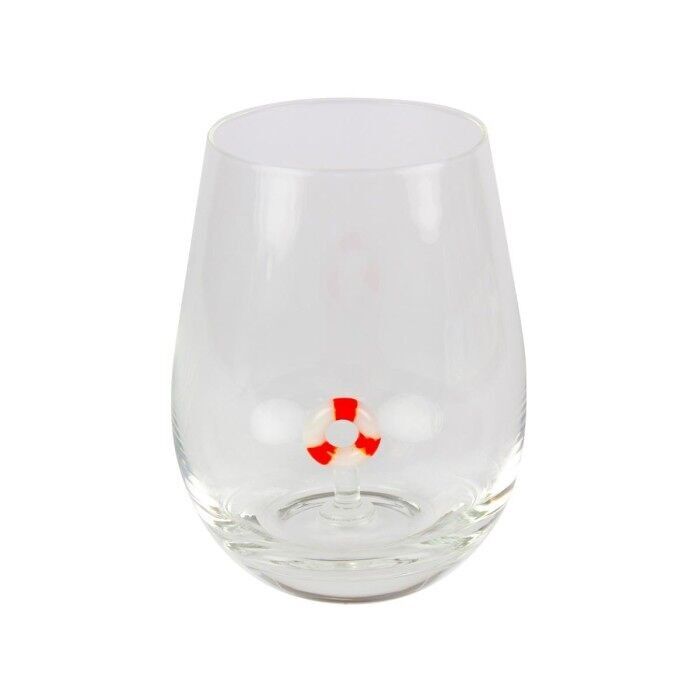 Bicchiere con salvagente in vetro in miniatura