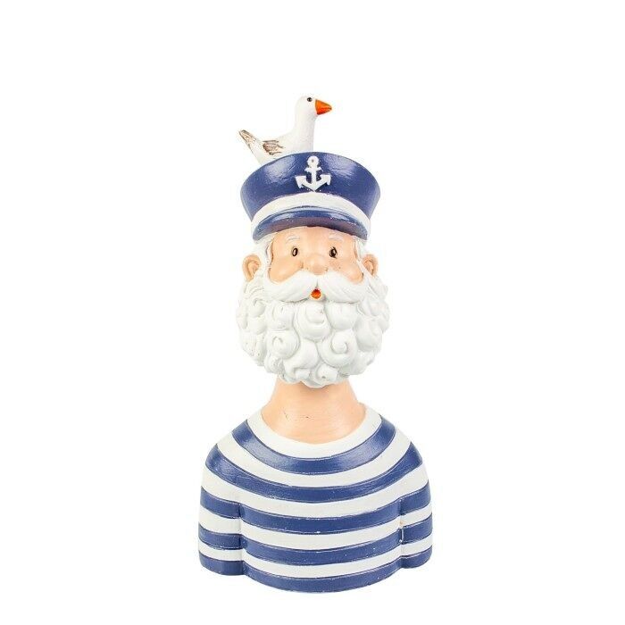 Marinaio barbuto con gabbiano, 18 cm