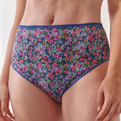 Culotte Taille Haute Coton BIO - Confettis violet